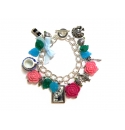Alice in Wonderland Themed Charm Bracelet
